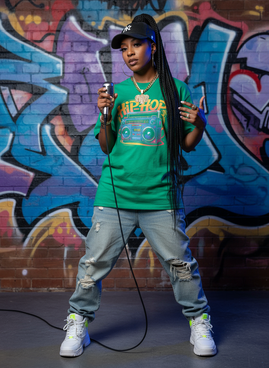 HIP HOP TEE<GREEN